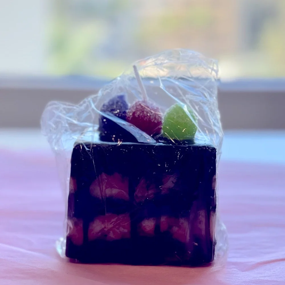 Delectable Cake Candle mini strawberry wax candle cake